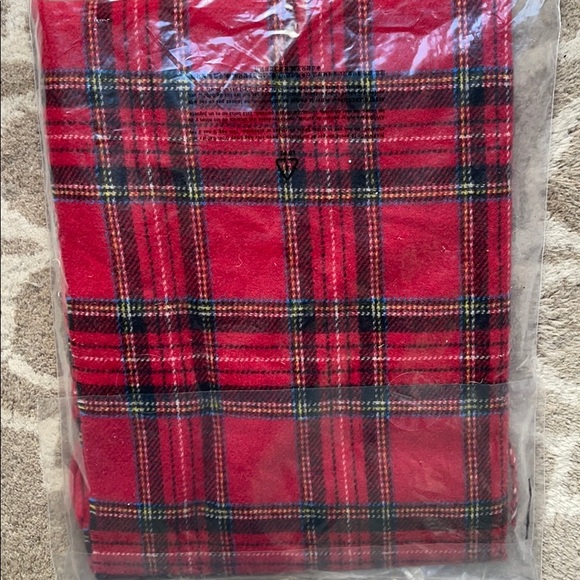 J.Crew Tartan Plaid Scarf Red Multi H3794 - Picture 5 of 5